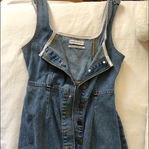 button up jean dress